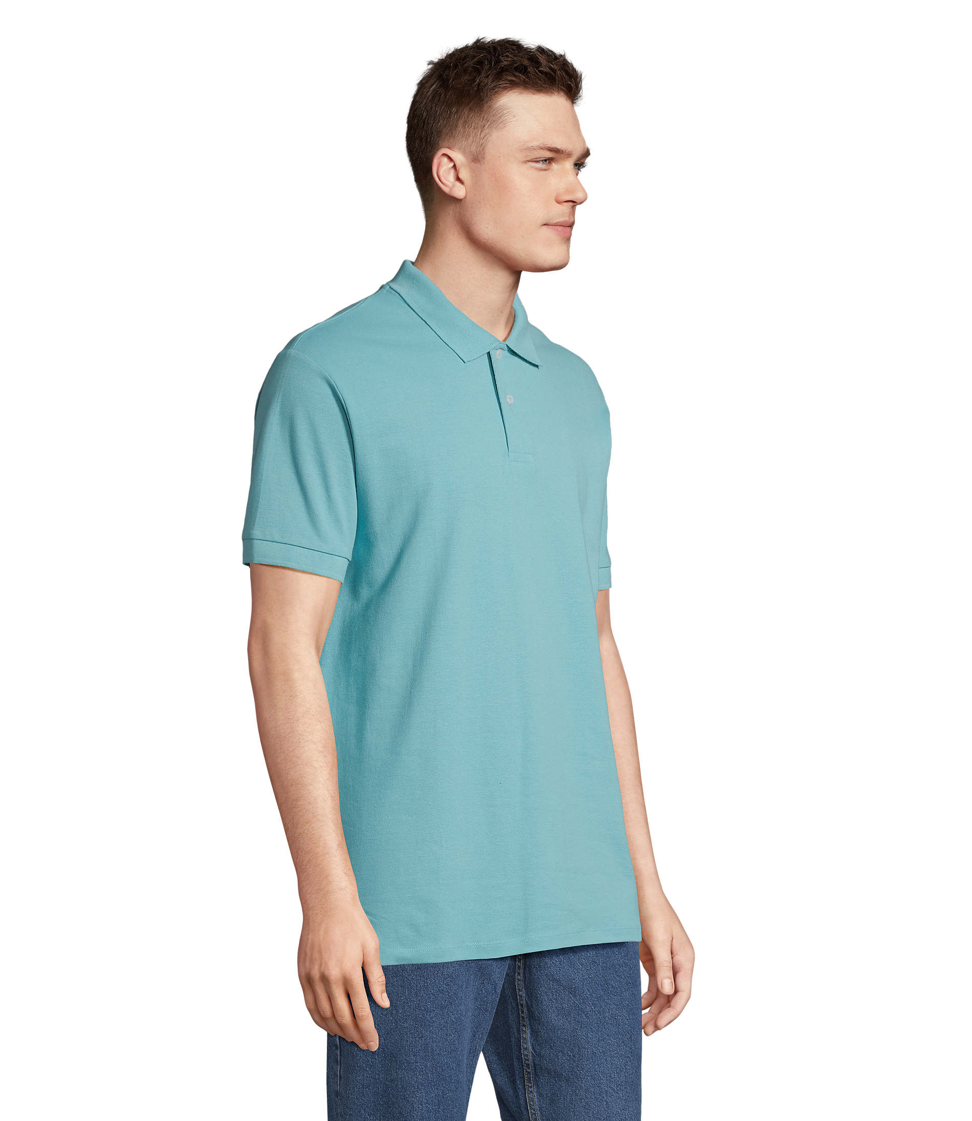 Polo Homme à personnaliser coton PACIFIC Pool Blue